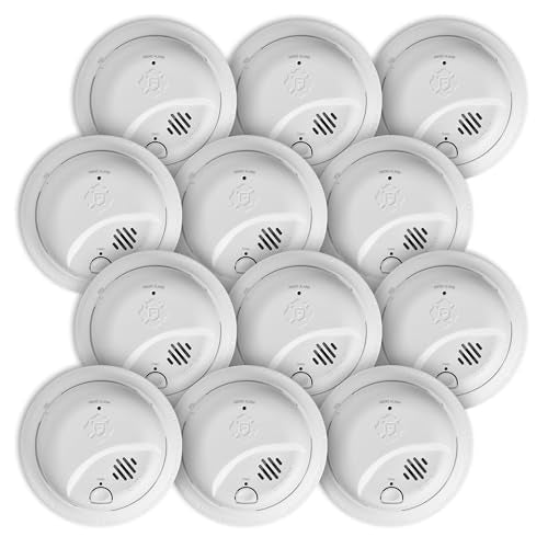 First Alert SMI100-AC Hardwired Ionization Smoke Alarm with 9V Backup, 12-Pack - product image 1