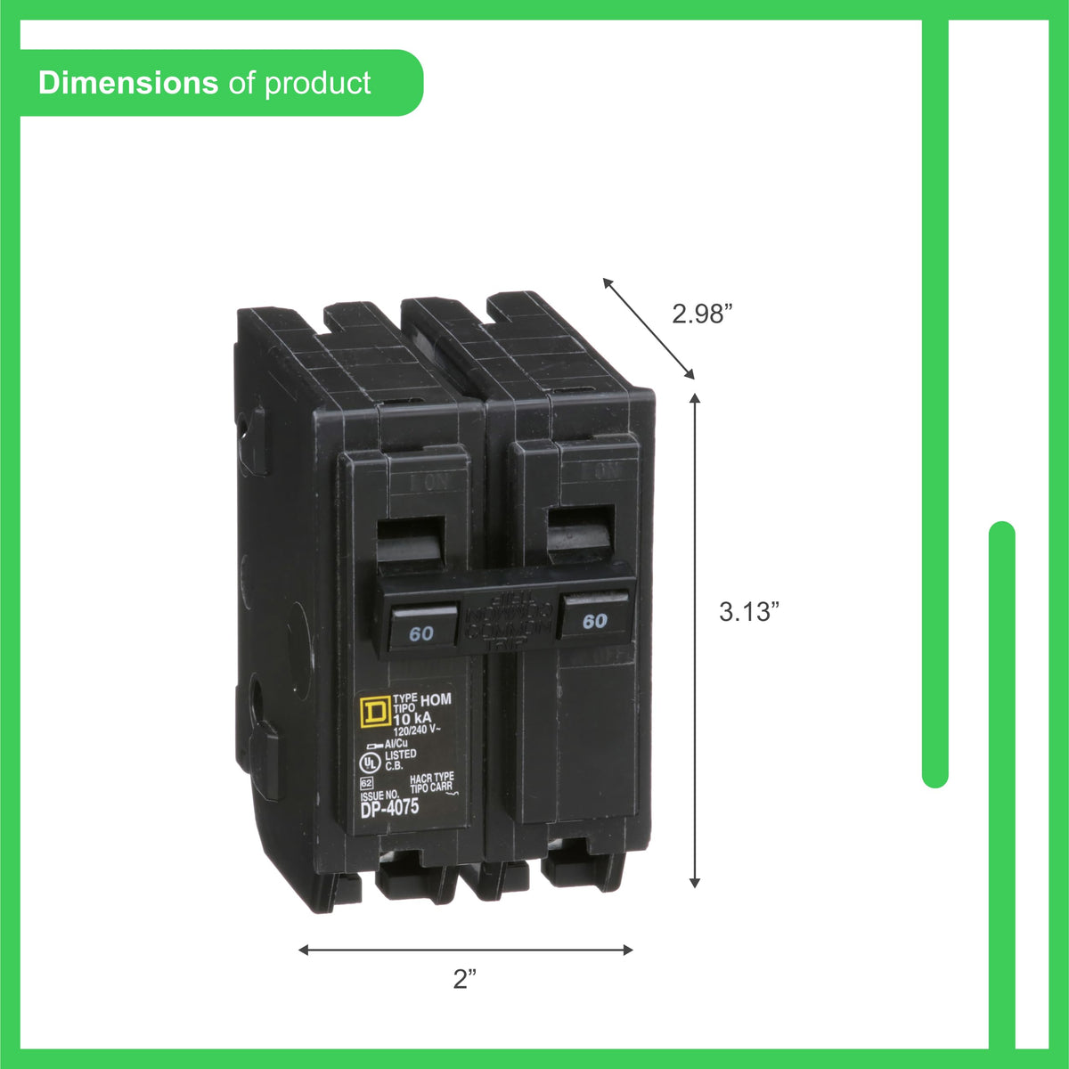 Square D HOM260 60A 2-pole Homeline circuit breaker