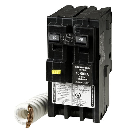 Square D HOM240GFI 40A 120/240V 2-Pole Class A GFCI Plug-In Circuit Breaker 10kAIC - product image 7