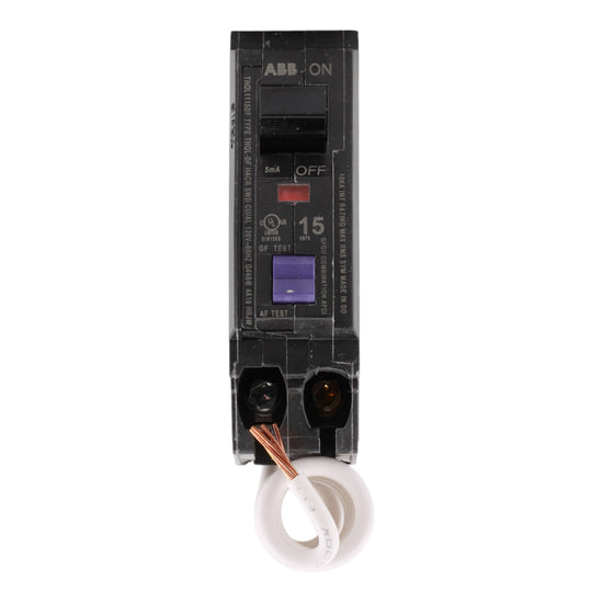 GE THQL1115DF 15A 120V 1-Pole Dual-Function AFCI/GFCI Circuit Breaker 10kAIC - product image 1