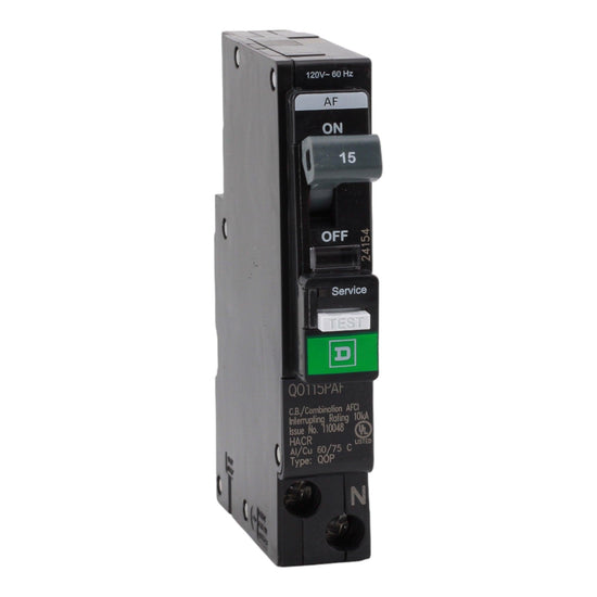 Square D QO115PAF 15-Amp 1-Pole Combination AFCI Breaker 120V 10kA QO (Plug-On Neutral) - product image 2