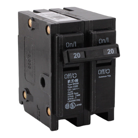 Eaton BR220 20A 2-Pole 120/240V Type BR Circuit Breaker - product image 1