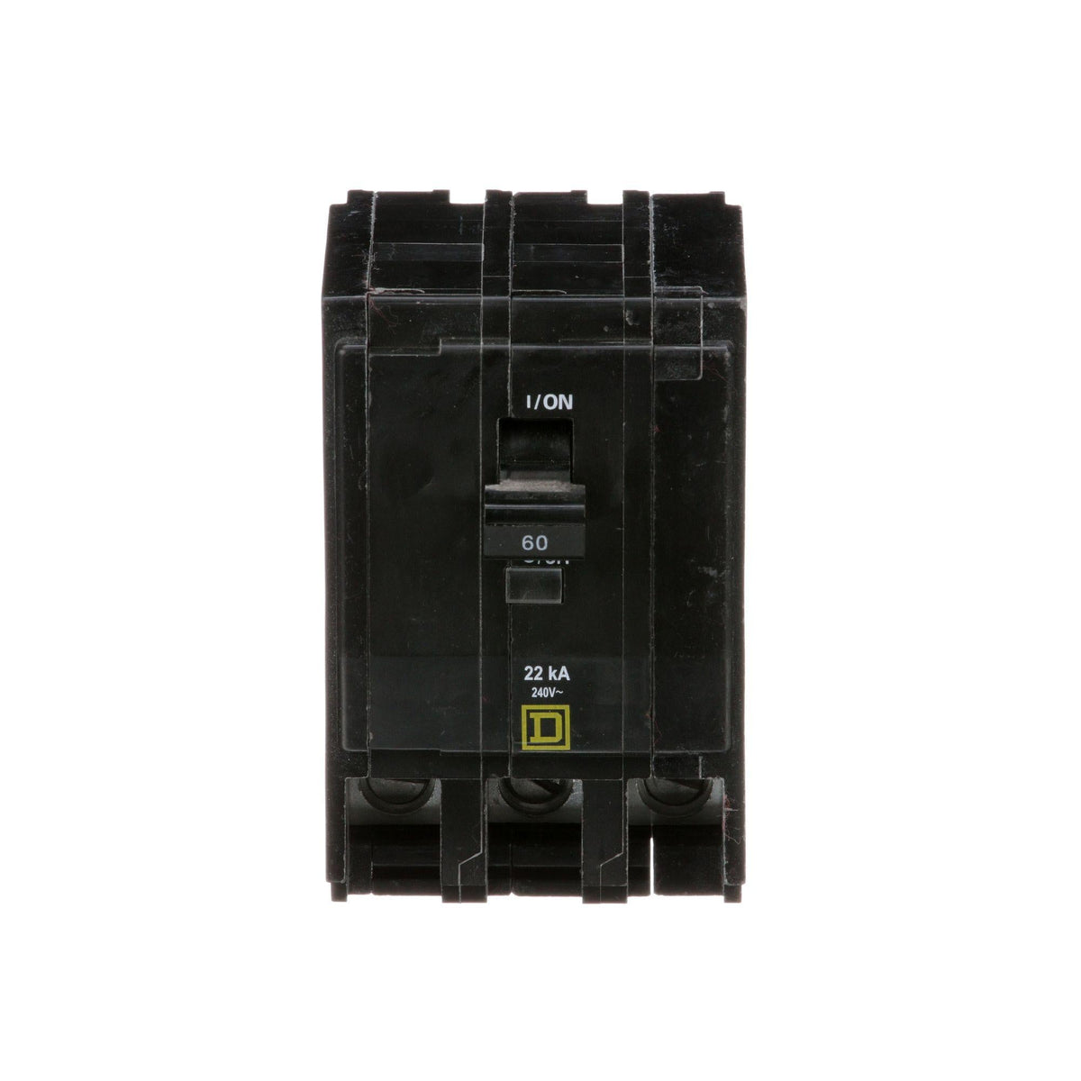 Square D QO360VH 60A 3-pole 240VAC 22kA plug-in circuit breaker, new