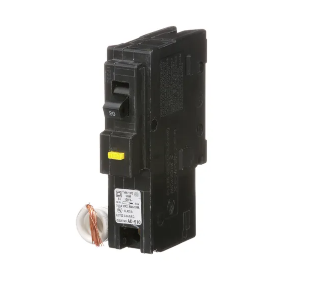 Square D HOM120GFI 20-Amp 1-Pole GFCI Circuit Breaker 120V 10kAIC Type Homeline (Plug-On) - product image 2