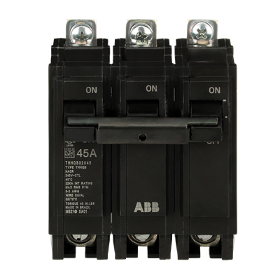 ABB THHQB32045 45A 3-pole 240V 22kA Q-Line bolt-on circuit breaker