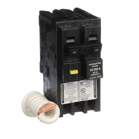 Square D HOM240GFI 40A 120/240V 2-Pole Class A GFCI Plug-In Circuit Breaker 10kAIC - product image 1