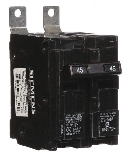 Siemens B245 45A 120/240V 2-Pole Type BL Bolt-On Circuit Breaker 10kAIC