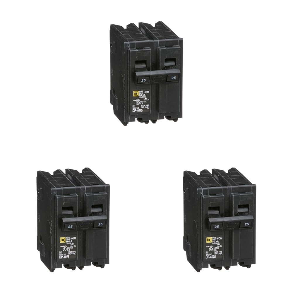 Square D HOM225 25-Amp 2-Pole Thermal Magnetic Circuit Breaker 120/240V 10kAIC Type Homeline (Plug-On) - product image 4