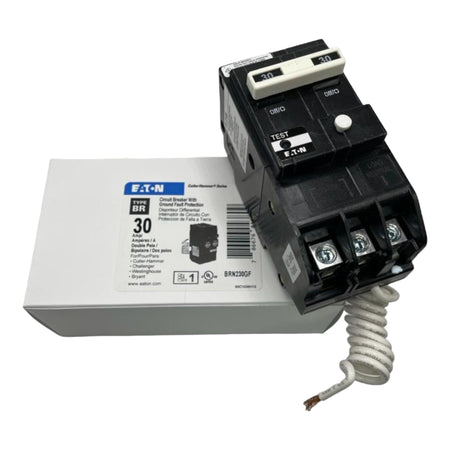 Eaton BRN230GF 30A 120/240V 2-Pole Class A GFCI Circuit Breaker 10kAIC - product image 1