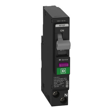 Square D QO115PAFGF 15A 1-pole dual-function plug-on-neutral circuit breaker